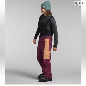 The North Face Men's Black and Berry Freedom Bib